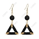 Handmade Glass Seed Beads Triangle Dangle Earrings(EJEW-FS00081)-1