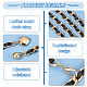 2Pcs 2 Style Aluminum Link Chain Belts with Round & Heart Charms(AJEW-FG0002-89)-3