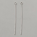 925 Sterling Silver Eye Pins, Platinum, 40x2.5x0.5mm, Hole: 1.4mm, 24 Gauge(STER-WH0002-19P)