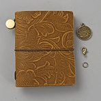 Leather Notebook, Travel Journal, Rectangle, Peru, 85x80x18mm(AJEW-WH20009-24B)