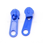 Plastic Zipper Slider, Garment Accessories, Oval, Royal Blue, 3.6x1.1x1.1cm(KY-WH0024-48G)