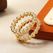 Fashionable and Adjustable Alloy Ring for Women, Simple and Elegant Design, Light Gold, Inner Diameter: 18mm(SF3980-2)