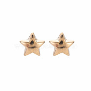 Star Stud Earrings for Women, Cadmium Free & Lead Free, Gold, 9x9.5mm, Pin: 0.6mm(EJEW-S213-03A-01G-RS)