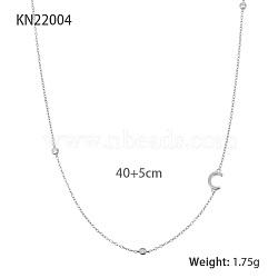 S925 Silver Diamond Letter Necklace Simple and Elegant Clavicle Chain(EU2123-4)