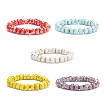 Bling Glass Beaded Stretch Bracelet for Women, Mixed Color, Inner Diameter: 2-3/8 inch(6cm)