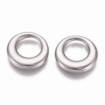 304 Stainless Steel Pendants, Ring, for Craft Jewelry Making, Stainless Steel Color, 15x3mm, Hole: 8mm