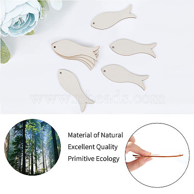 Animal Theme Unfinished Blank Wooden Pendants Set for Painting Arts(WOOD-WH0124-26C)-6
