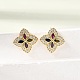 Brass Micro Pave Cubic Zirconia Stud Earrings(KK-CBA8324-25G)-5