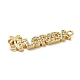Beach Theme Rack Plating Brass Micro Pave Clear Cubic Zirconia Connector Charms(KK-P261-07A-G)-2