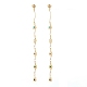 Brass Enamel Chain Tassel Earrings(EJEW-JE05783)-1