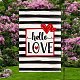 Льняные садовые флаги на тему Дня святого Валентина(AJEW-H146-03B)-1