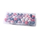 42pcs 7 styles de perles en bois de schima sur le thème de la fête de l'indépendance(WOOD-FS0001-01)-2