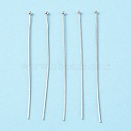 Brass Ball Head Pins, Nickel Free, Platinum Color, Size: about 0.6mm thick, 50mm long, head: 1.5mm(X-RP0.6X50MM-NF)