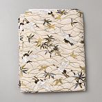 Cotton Fabric, Clothing Accessories, Rectangle with Crane Pattern, Wheat, 1000x1400x0.2mm(DIY-WH0759-36B)