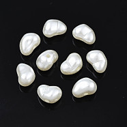 ABS Plastic Imitation Pearl Beads, Oval, Seashell Color, 6x9x6mm, Hole: 1.5mm, about 2625pcs/500g(KY-S170-01)