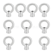 10Pcs 304 Stainless Steel Lifting Eye Nuts, Stainless Steel Color, 38.5x31x13.5mm, Hole: 7mm, Inner Diameter: 21mm(FIND-UN0001-75A)