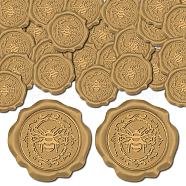 Adhesive Wax Seal Stickers, Envelope Seal Decoration, For Craft Scrapbook DIY Gift, Bees, 30mm, 50pcs(DIY-CP0010-58D)