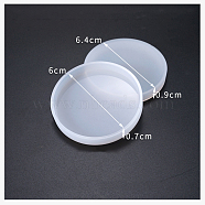 Silicone Molds, Resin Casting Molds, For UV Resin, Epoxy Resin Jewelry Making, Flat Round, White, 6.4x0.9cm, Inner Size: 6x0.7cm(DIY-I011-02)