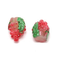 Resin Cabochons, Imitation Fruit, Grape, Indian Red, 18x13x11mm(CRES-WH0001-28)
