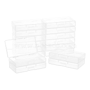 Plastic Bead Storage Containers Box, Rectangle, Clear, 5x9.3x1.75mm(CON-BC0006-43)