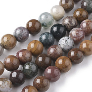 Natural Ocean Jasper Beads Strands, Round, 8mm, Hole: 1.2mm, about 46pcs/strand, 15.35 inch(39cm)(G-F668-26-8mm)