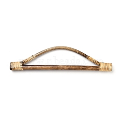 Wood & Rattan Woven Bag Handles, for Bag Handles Replacement Accessories, Camel, 6.6x27x1.3cm, Inner Diameter: 4.4x20.5cm(FIND-H212-03B)