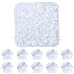 Plastic Ear Nuts, Earring Backs, White, 4x2.5mm, Hole: 0.7mm, 500pcs/box(KY-YW0001-01)