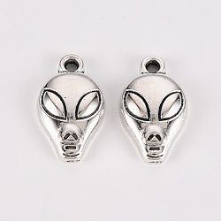 Tibetan Style Alloy Pendants, Lead Free & Cadmium Free, monster, Antique Silver, 19x11x3.5mm, Hole: 1.6mm, about 380cs/500g(TIBE-N010-75AS-RS)