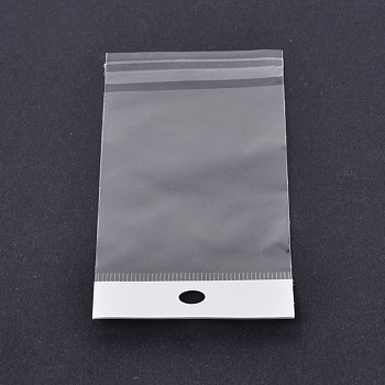 Rectangle OPP Clear Plastic Bags, Clear, 10x7cm, about 100pcs/bag