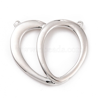 Real Platinum Plated Heart Brass Pendants