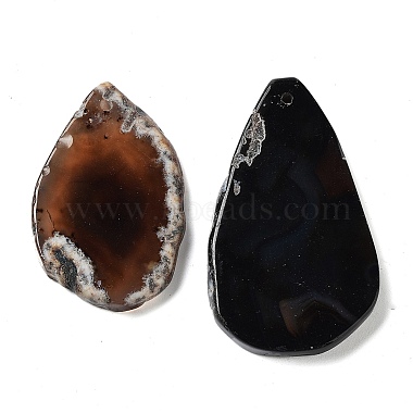 forme mixte teint agate naturelle des pierres précieuses gros pendentifs(G-R300-11)-3