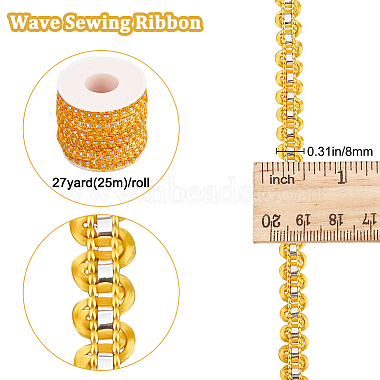 25M Metallic Yarn Lace Ribbons(OCOR-GF0003-09G)-2