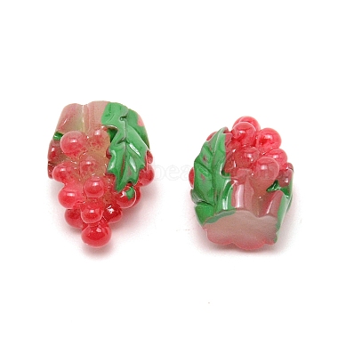 Indian Red Fruit Resin Cabochons