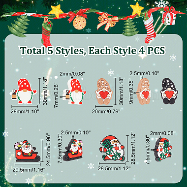 20Pcs 5 Style Christmas Silicone Beads(SIL-GA0001-11)-2