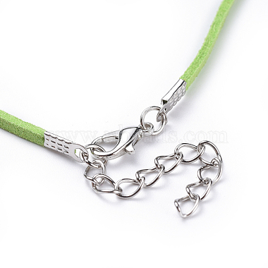 Смешанный цвет искусственного замша материалы ожерелье шнура(X-NCOR-R025-M)-4