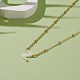 (vente d'usine de fêtes de bijoux) colliers pendentif initial en coquille naturelle(NJEW-JN03298-06)-4