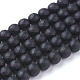 Chapelets de perles en pierre noire synthétique(G-C059-8mm-1)-1