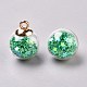 Glass Ball Pendants(GLAA-WH0015-26G)-1