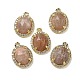 Natural Sunstone Faceted Oval Pendants(G-I375-02G-06)-1