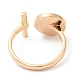 Natural Shell Flat Round & Column Open Cuff Ring(RJEW-G288-08G)-3