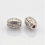 Tibetan Style Alloy Beads, Lead Free & Nickel Free & Cadmium Free, Oval, Antique Silver, 7x5mm, Hole: 1mm(LF1005Y-NF)