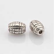 Tibetan Style Alloy Beads, Lead Free & Nickel Free & Cadmium Free, Oval, Antique Silver, 7x5mm, Hole: 1mm(LF1005Y-NF)