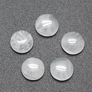 Natural Quartz Crystal Cabochons, Rock Crystal Cabochons, Flat Round, 8x3~4mm(G-E492-H-09)