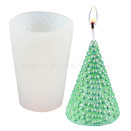 Christmas Theme DIY Cone Candle Silicone Molds, for Scented Candle Making, White, 74x53mm, Inner Diameter: 41mm(DIY-G049-05)