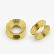Brass Beads, Rondelle, Golden, 10x4mm, Hole: 5mm(KK-H517-G)