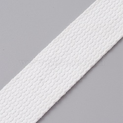 Flat Polyester Cord/Band, Webbing Garment Sewing Accessories, White, 25mm, about 5yard/roll(OCOR-WH0073-46A)