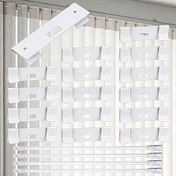 CRASPIRE 15Pcs Vertical Blind Repair Vane Savers, with 12Pcs Acrylic Blind Wands, White, 47.5x18.5x6.5mm, Hole: 9x4mm(FIND-CP0001-11)