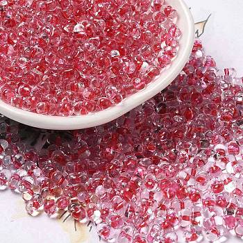 Glass Seed Beads, Peanut, Medium Violet Red, 5.5~6x3~3.5x3mm, Hole: 1~1.2mm