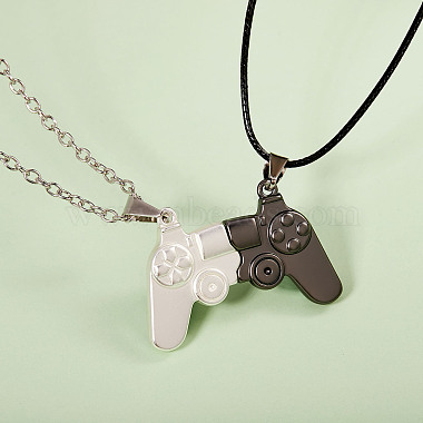 Magnetic Game Controller Alloy Pendant Matching Necklaces Set(JN1013B)-3