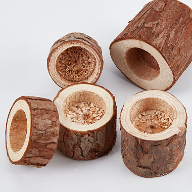 OLYCRAFT 5Pcs 5 Styles Natural Wood Candle Holders(AJEW-OC0002-07)-3